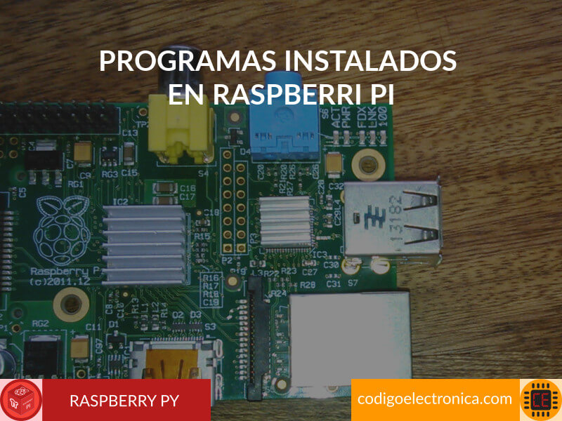 Programas instalados en raspberry pi