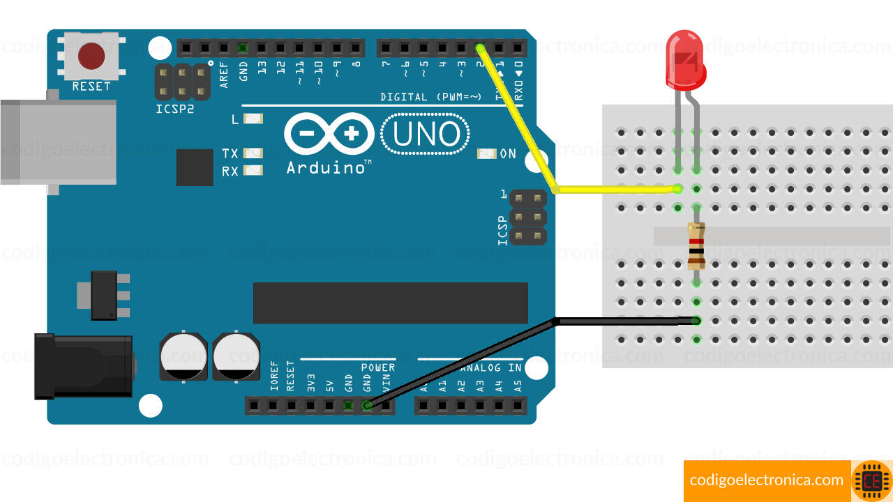 Arduino blink breadboard