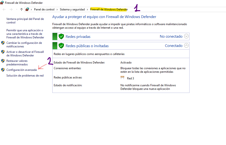 Firewall de Windows