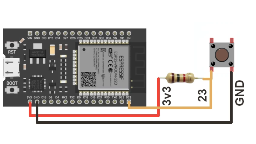 ESP32 pulsador pull up