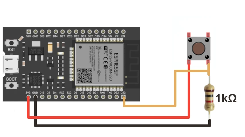 ESP32 pulsador pull down