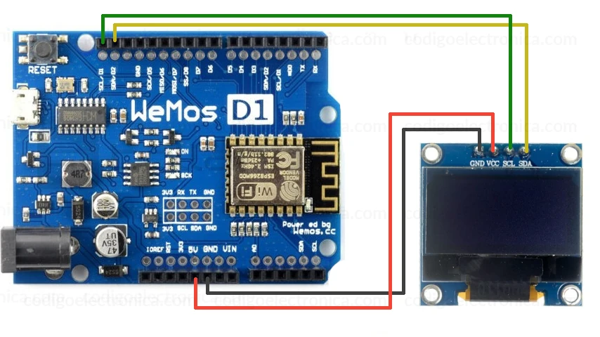 Circuito Wemos D1 OLED