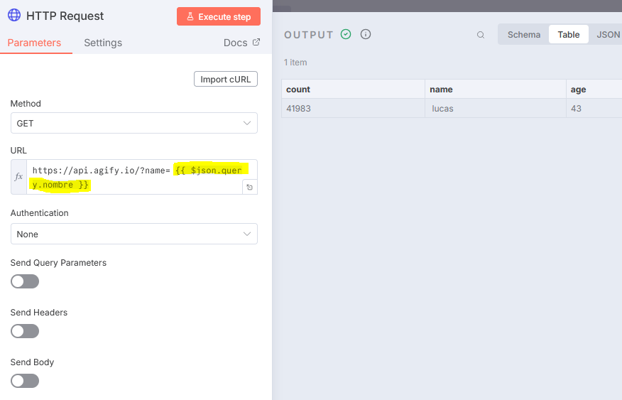 Configurar nono http request n8n