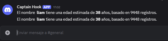 Resultado en discord