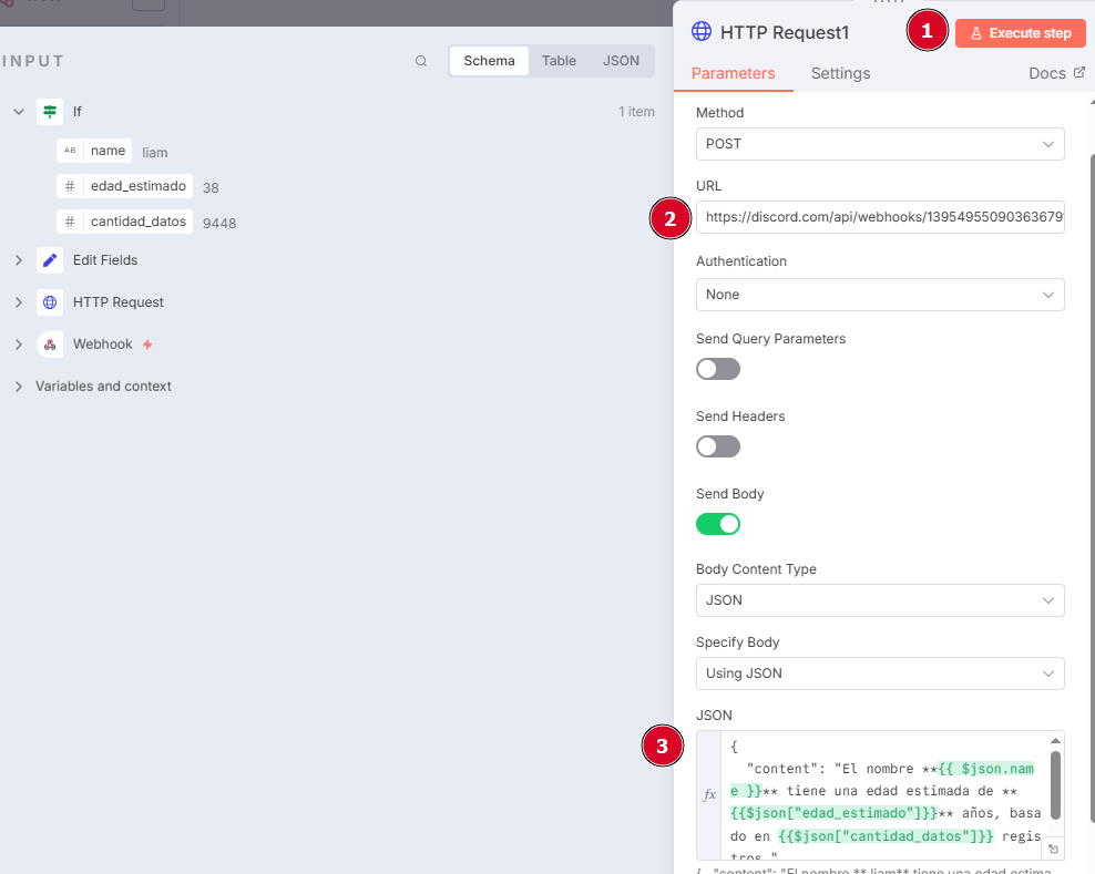 Configurar nodo HTTPrequest