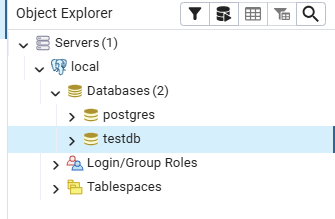 Servidor postgres conectado a pgadmin