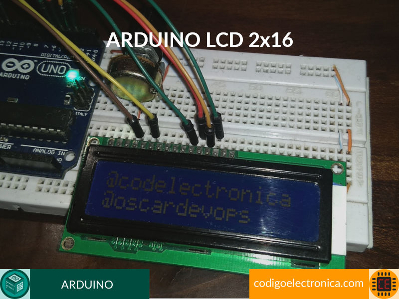 base arduino lcd2x16