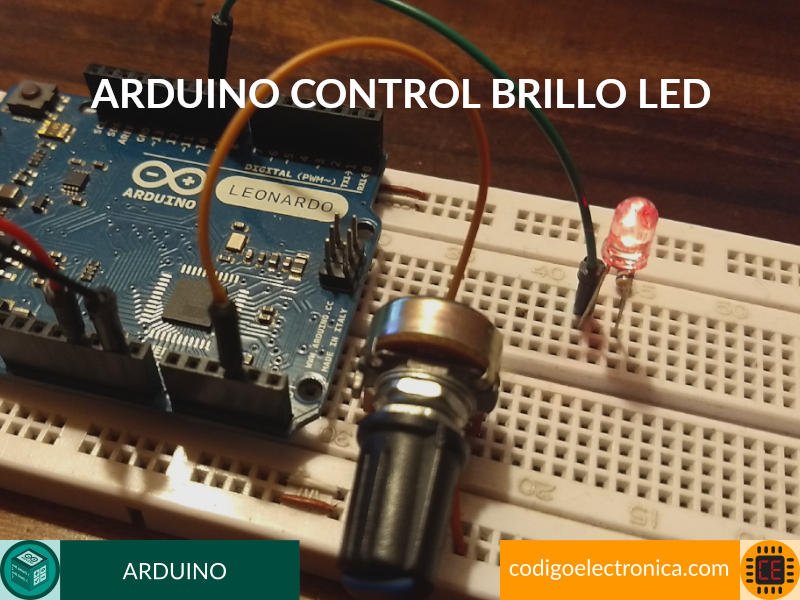 base arduino control-brillo led