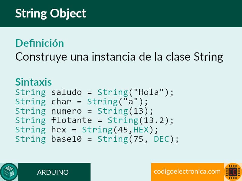 arduino string object