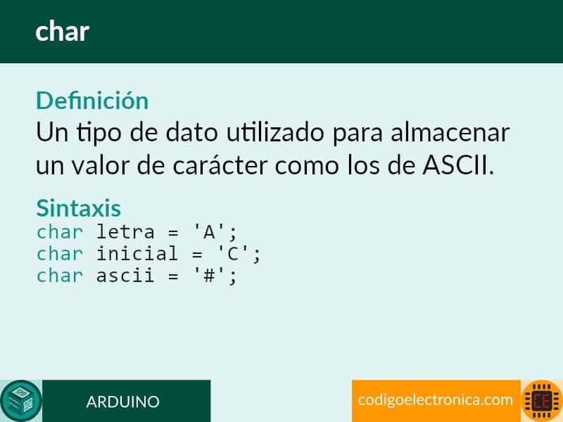 arduino char
