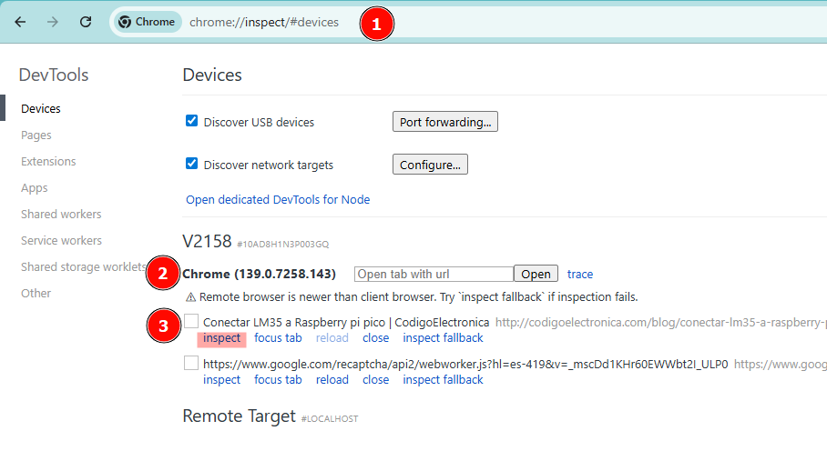 herramienta desarrollo en chrome