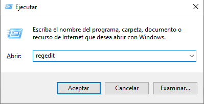 ejecutar regedit