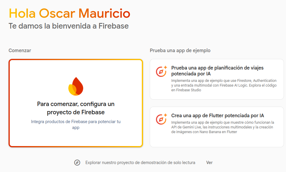 Iniciar sesión en firebase
