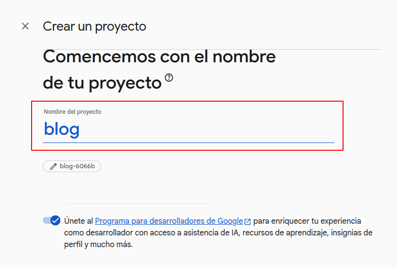 Nombre del proyecto