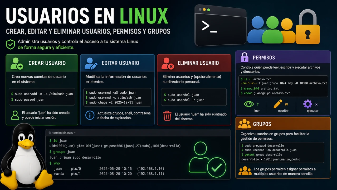 Guía Completa de Usuarios en Linux