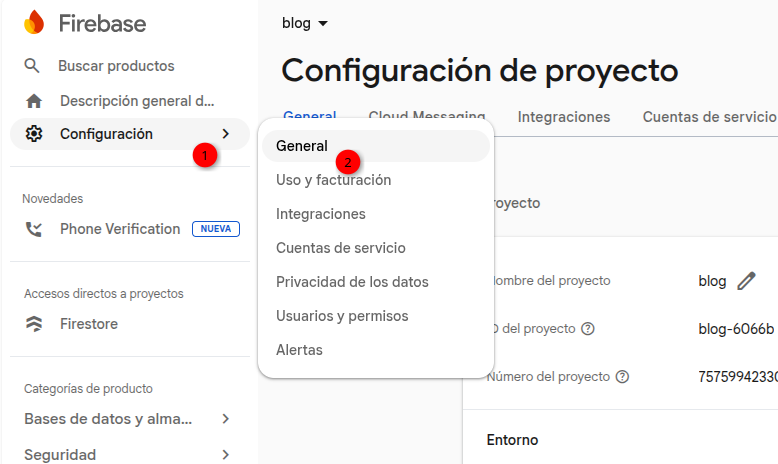 Configuración del proyecto