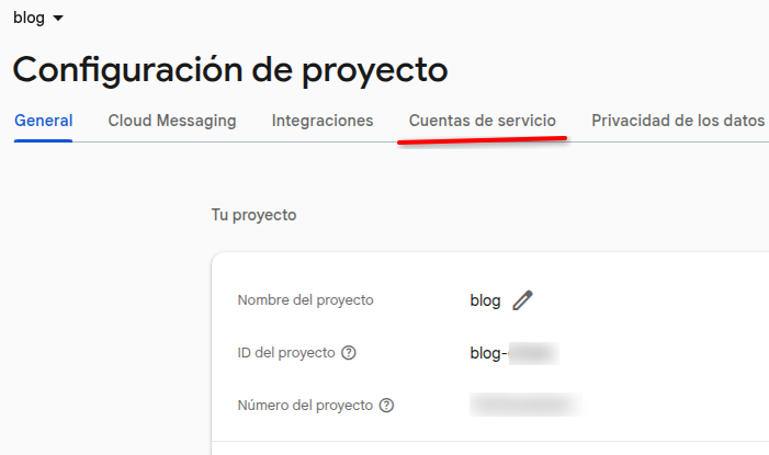 Cuentas de servicio