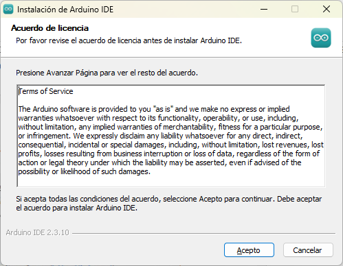 Términos y condiciones de Arduino