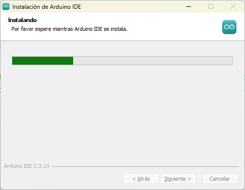 Arduino progreso instalación