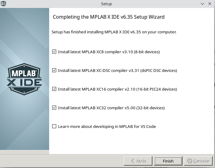 Programas adicionales de MPLAB X